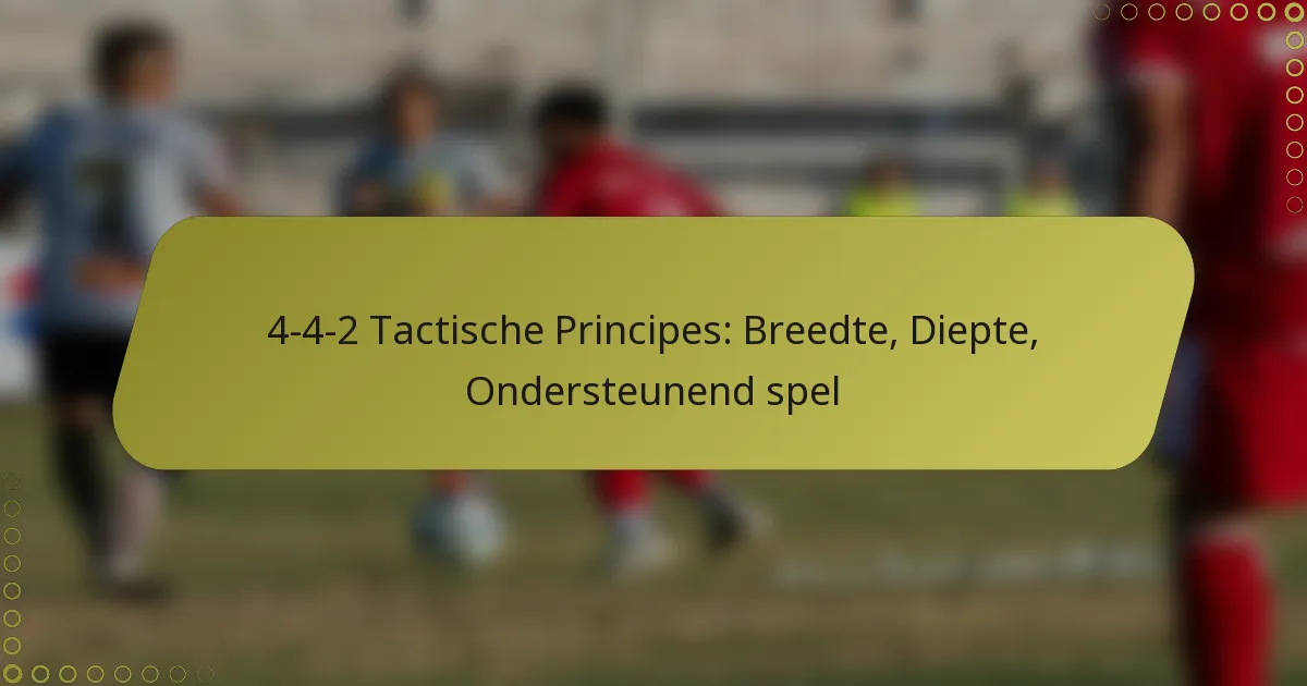 4-4-2 Tactische Principes: Breedte, Diepte, Ondersteunend spel