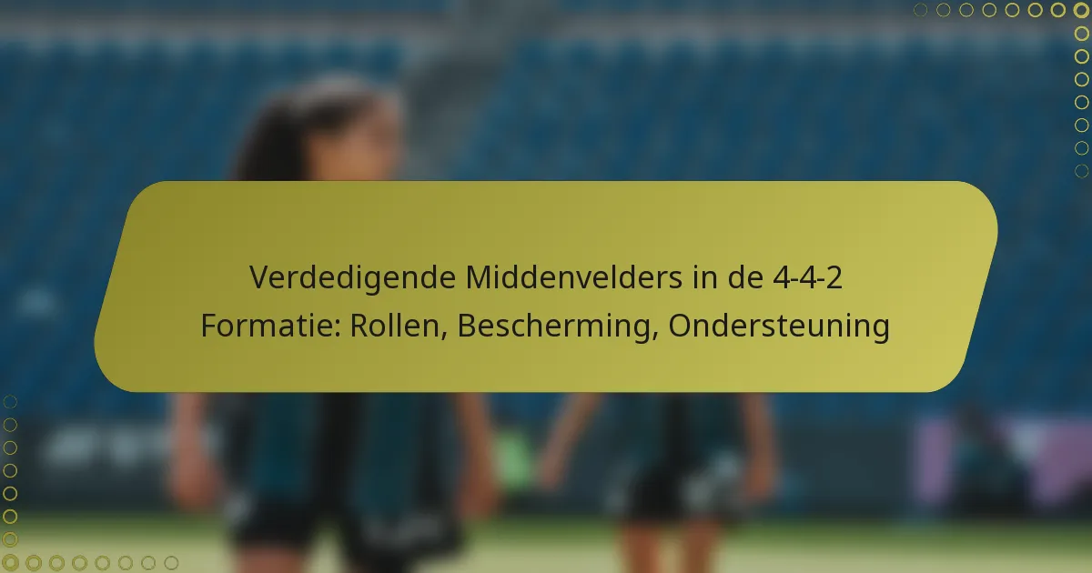 Verdedigende Middenvelders in de 4-4-2 Formatie: Rollen, Bescherming, Ondersteuning