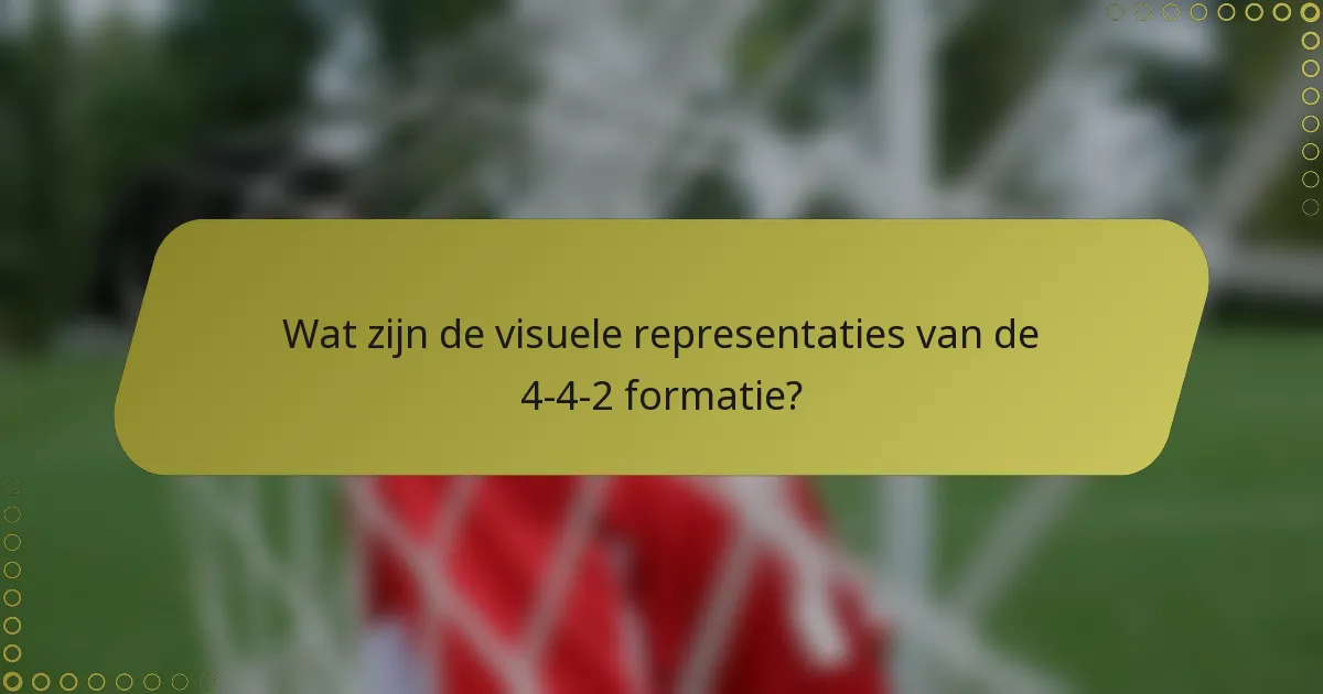 Wat zijn de visuele representaties van de 4-4-2 formatie?